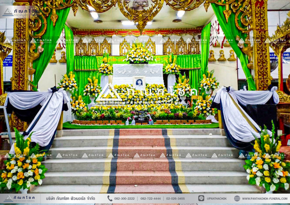 ดอกไม้แห้งหน้าหีบ จัดงานศพ ดอกไม้งานศพ ดอกไม้เมรุ ดอกไม้โกศ