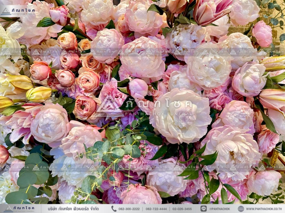 จัดงานศพวัดสระเกศ จัดงานศพวัดภูเขาอง โลงศพ ดอกไม้หน้าหีบ หีบศพ